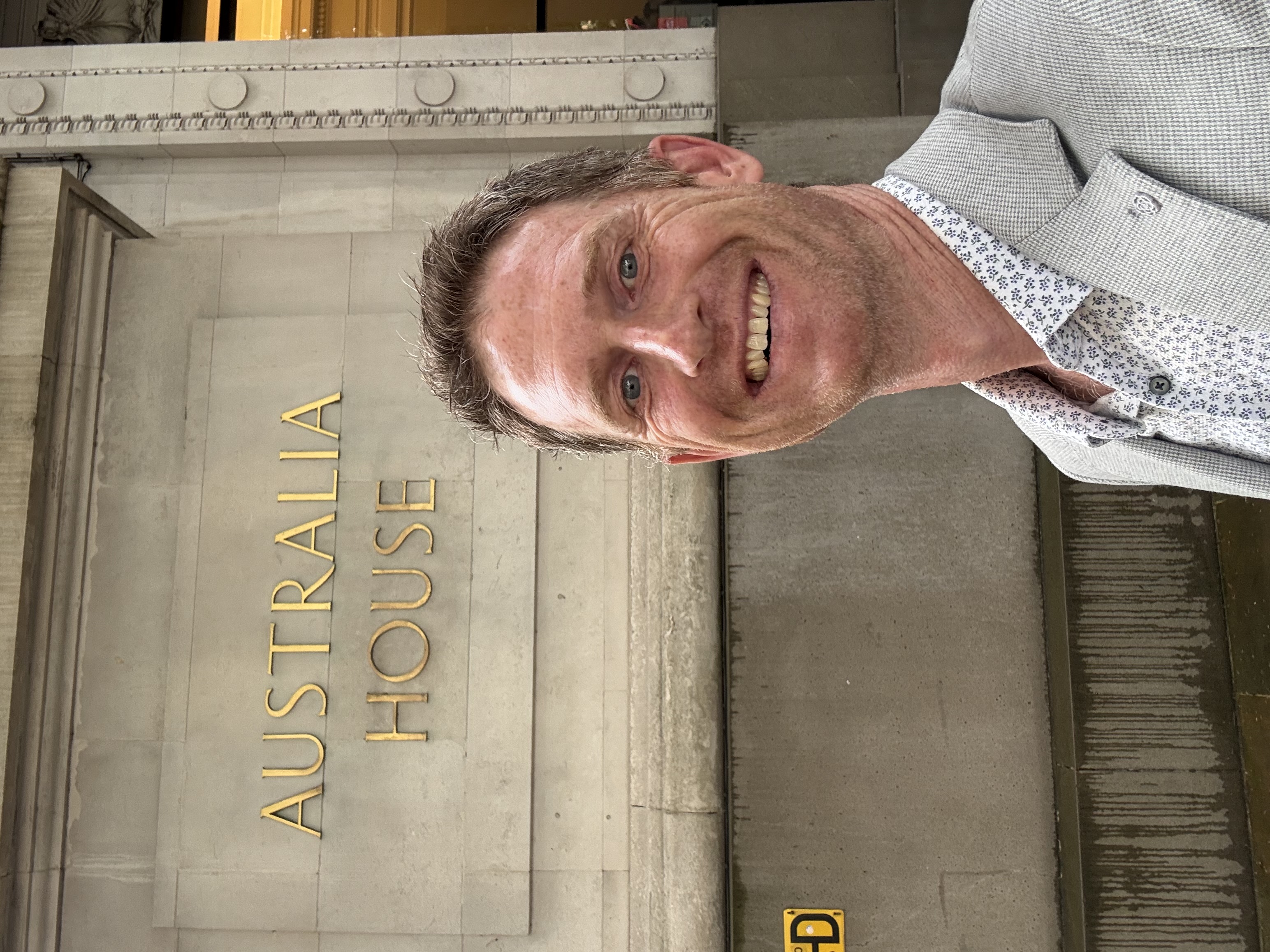 Nathan Aherne at Australia House, London