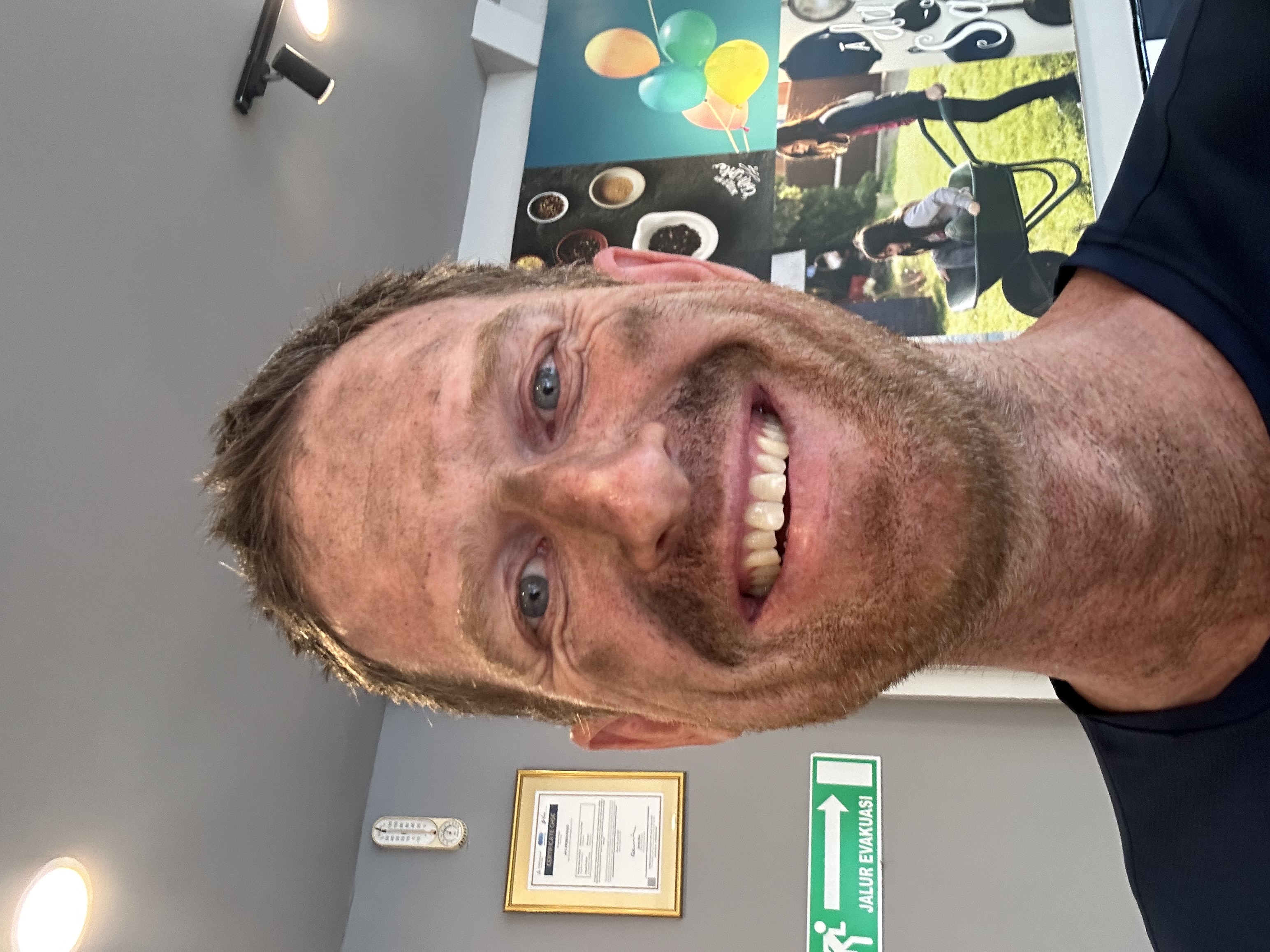 Nathan Aherne in Java, Indonesia, after visiting bronze and brass foundries